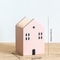 Wooden Pen Holder Cartoon House Storage Box for Stationery Makeup Brushes Student Desktop Organizer