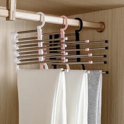 folding pants hanger stainless steel tie hanger clothes rack tongs clothes hangers bedroom closet organizer pant rack
