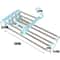 Folding Pants Hanger Stainless Steel Tie Hanger Clothes Rack Tongs Clothes Hangers Bedroom Closet Organizer Pant Rack