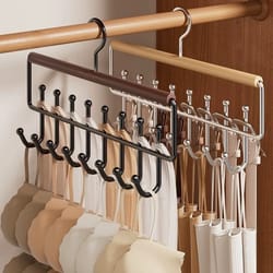 wave wardrobe drying rack multifunctional hanger storage for underwear vest solid wood hook for home use