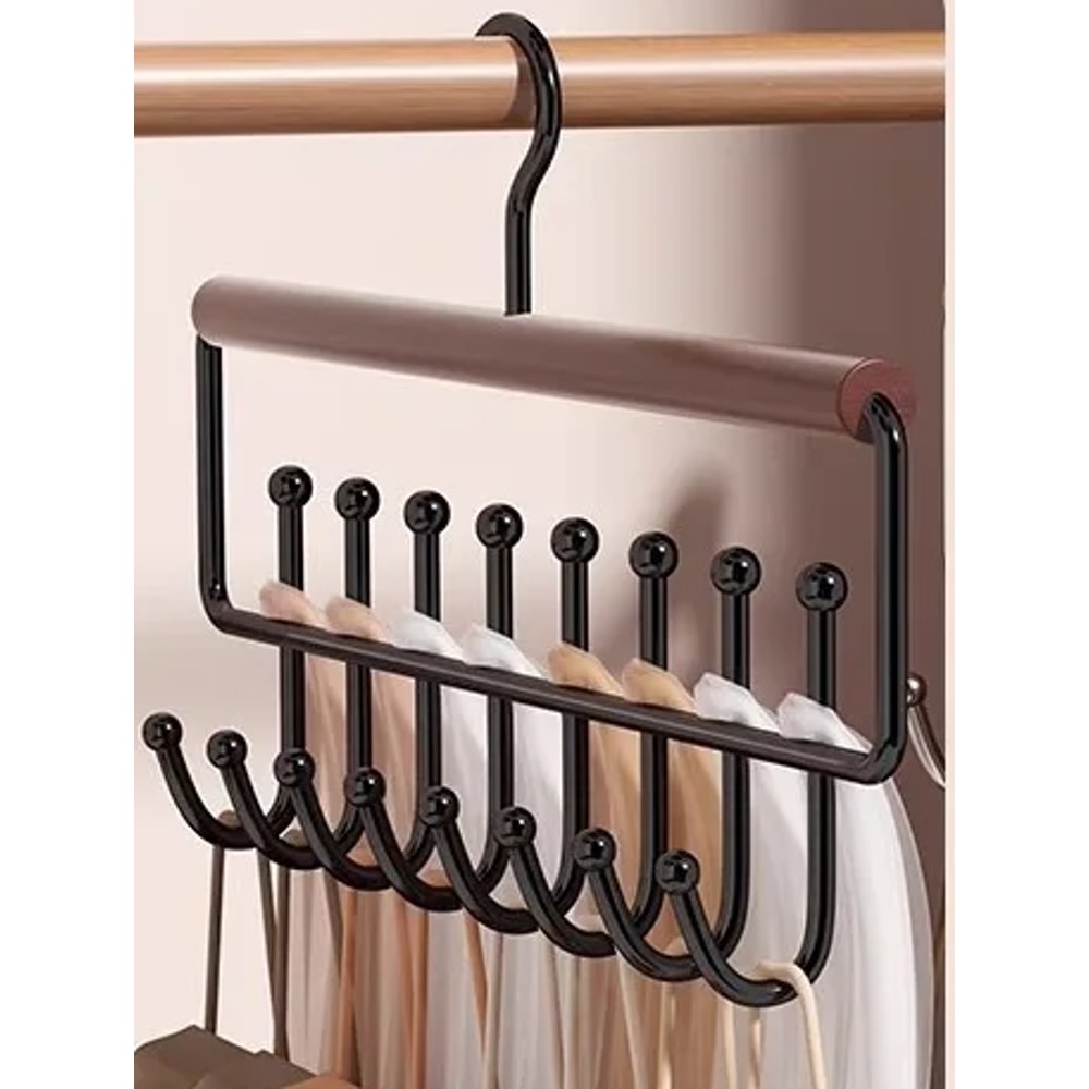 Wave Wardrobe Drying Rack Multifunctional Hanger Storage For Underwear Vest Solid Wood Hook For Hom 1