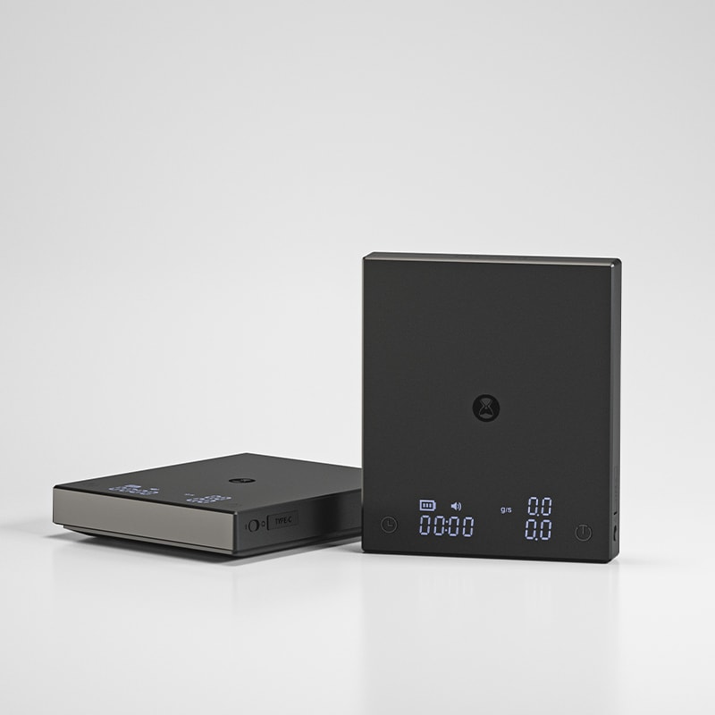 Basic Black Mirror Coffee Scale For Pour Over Espresso Kitchen Scale With Auto Timer Flow Rate Disp 1