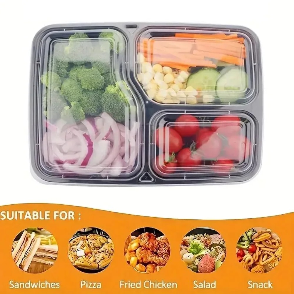 Microwave Safe Food Storage Boxes With Lids Refrigerator Containers Stackable 4