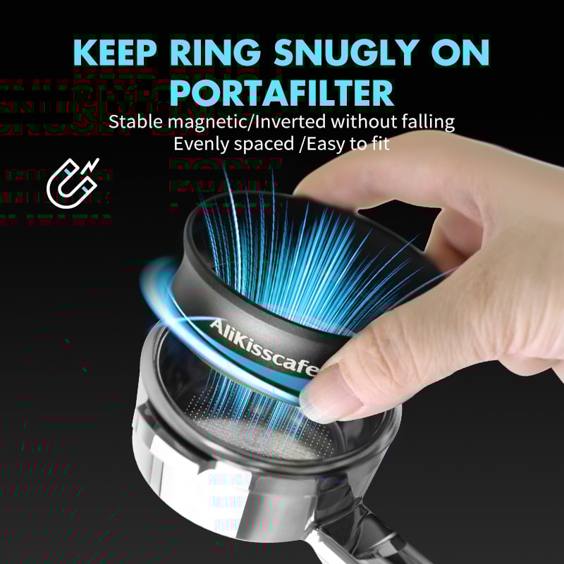Magnetic Coffee Dosing Ring Funnel For Portafilter Espresso Barista Tools 1