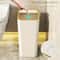 Plastic Wastebasket With Popup Lid Bathroom Trash Can Small Garbage Can For Toilet Bedroom Living R