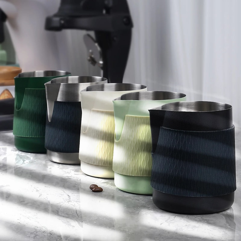 Espresso Steaming Pitcher With Sharp Spout Milk Frothing Jug Without Handle 1