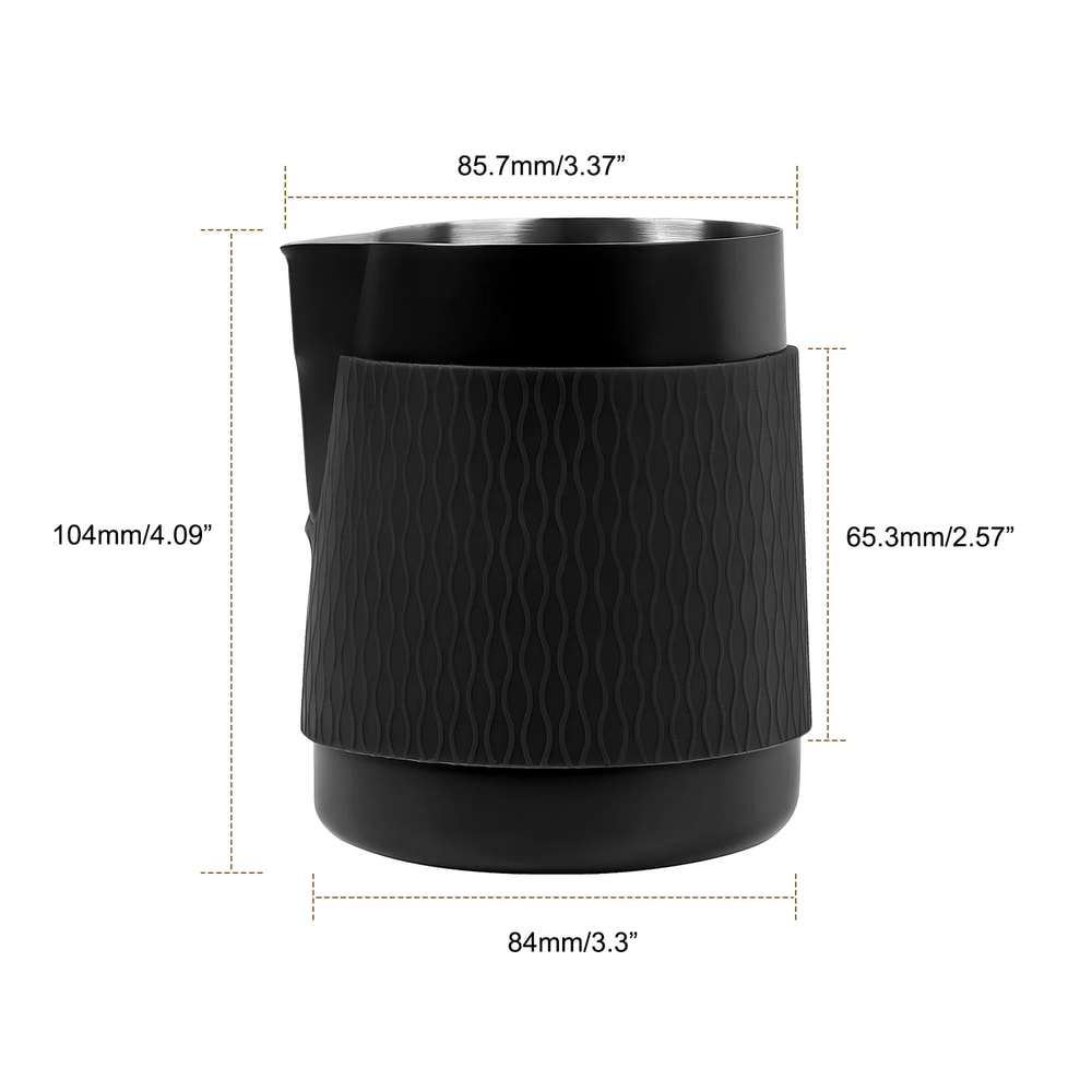 Espresso Steaming Pitcher With Sharp Spout Milk Frothing Jug Without Handle 3