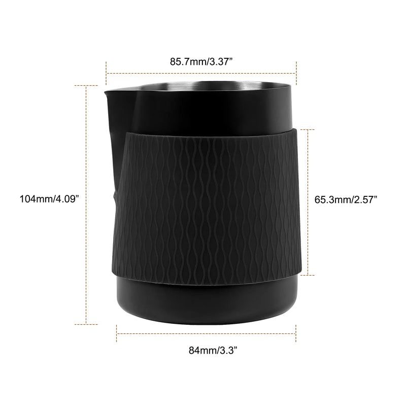 Espresso Steaming Pitcher With Sharp Spout Milk Frothing Jug Without Handle 3