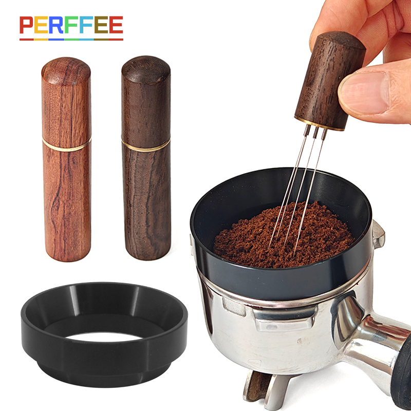 Coffee Stirring Tool With Wood Handle Espresso Needle Distributor Barista WDT Accessories For Coffe 0