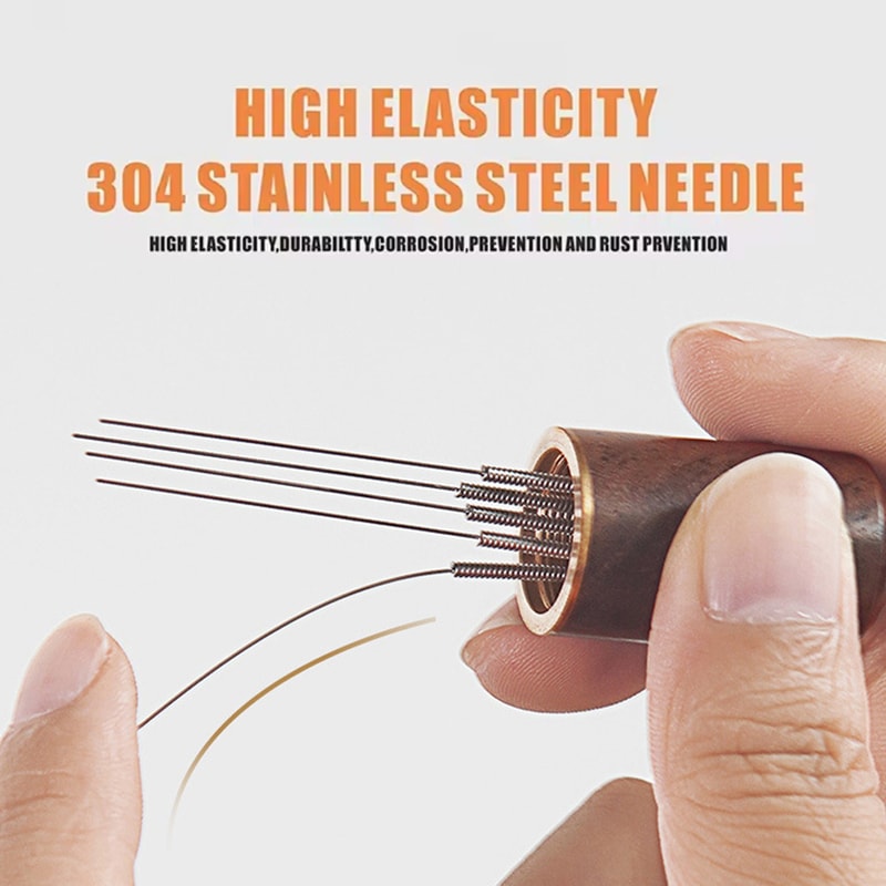 Coffee Stirring Tool With Wood Handle Espresso Needle Distributor Barista WDT Accessories For Coffe 1