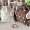 Canvas Cosmetics Bag with Star Pattern Dustproof Storage Rope Drawstring Fashionable Portable Pocket