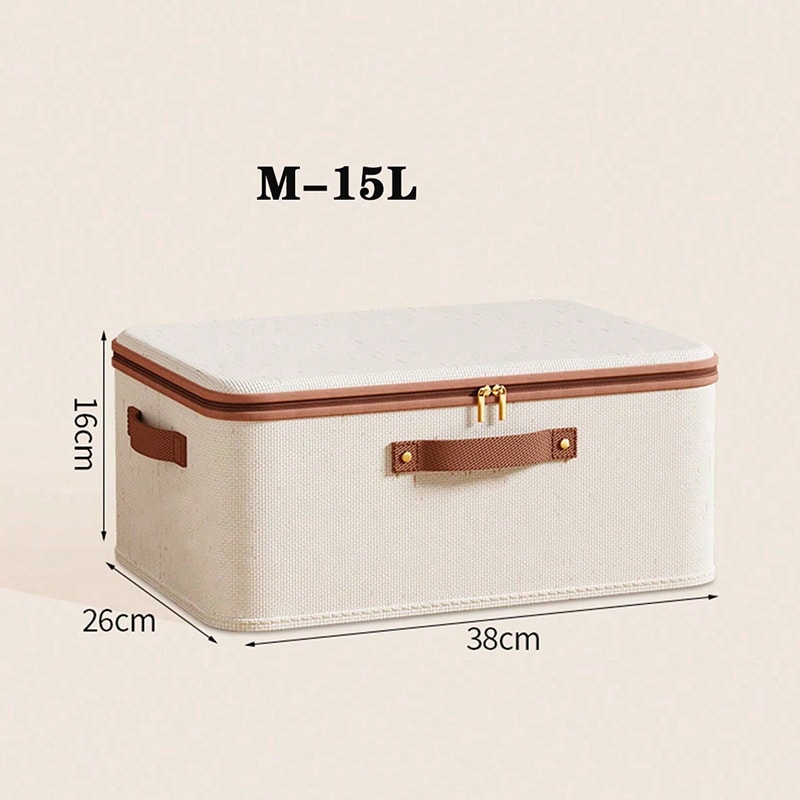 Closet Organizer Container With Handle And Zipper Foldable Clothes Storage Box Washable For Wardrob 7