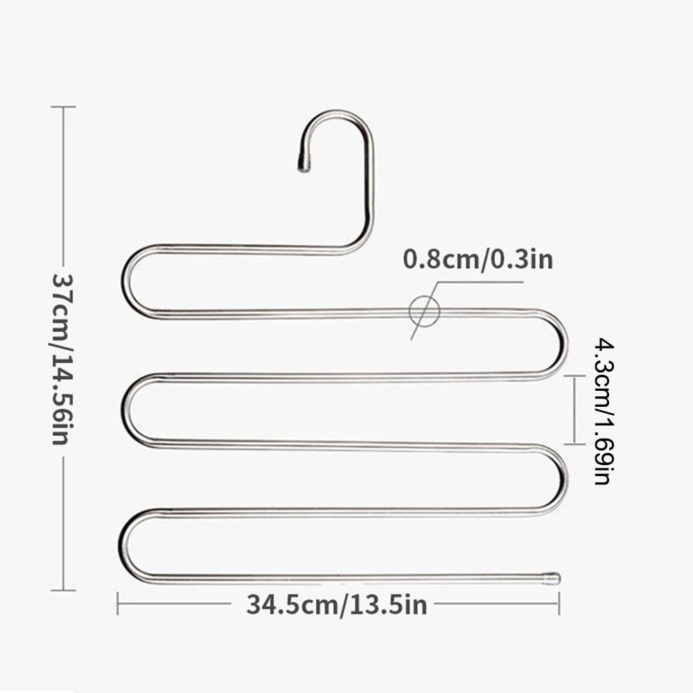 MultiLayer Pants Storage Rack Stainless Steel FiveLayer Hanger Home MultiFunctional Pants Organizer 4