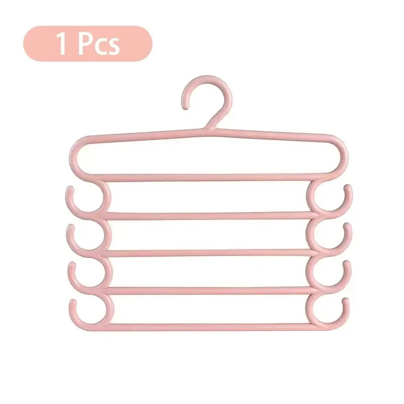 Multi Layer Pants Hanger Layers Space Saving Closet Rack Household Organizer 6