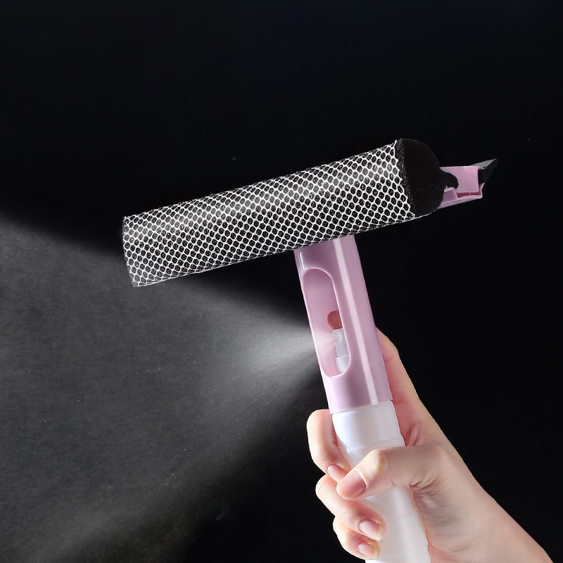 Glass Wiper Window Cleaning Brush Doublesided Squeegee Wiper With Spray For Mirror Window 4