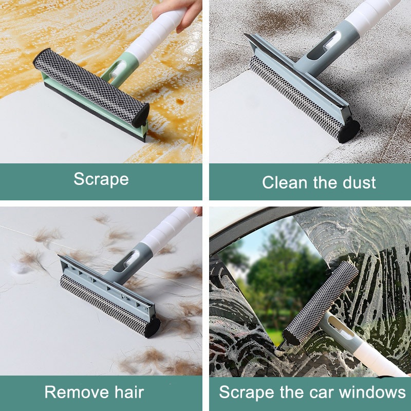 Glass Wiper Window Cleaning Brush Doublesided Squeegee Wiper With Spray For Mirror Window 5