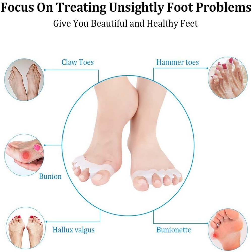 Gel Silicone Toe Separator Protective Bunion Yoga Hammer Toes Corrector Straighteners For Women Men 1