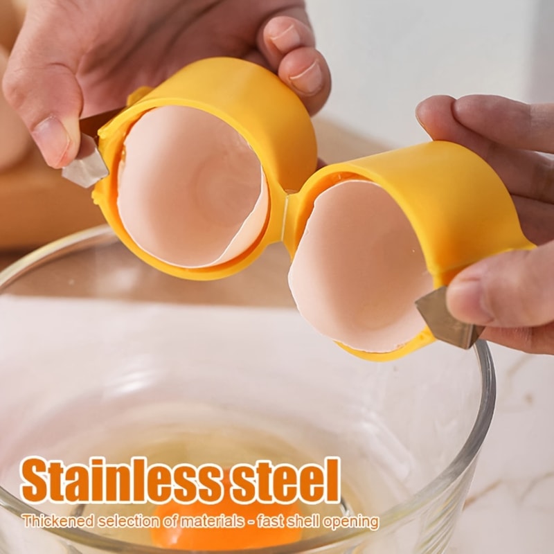 Durable Stainless Steel Eggshell Separator Quick Peel Yolk Splitter Kitchen Baking Essential Easy G 2