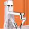 Swivel Robotic Arm Faucet Extender Stainless Steel Universal Kitchen Sink Aerator Water Flow Mode 4