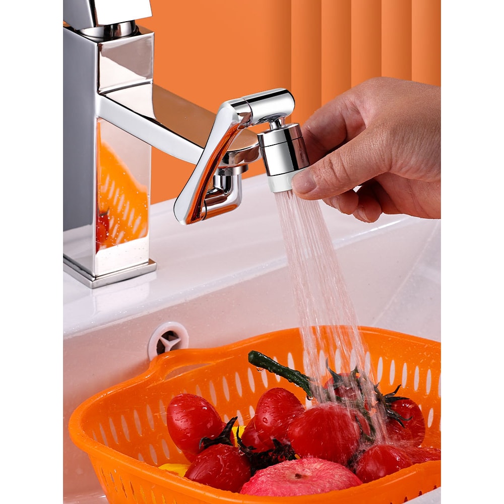 Swivel Robotic Arm Faucet Extender Stainless Steel Universal Kitchen Sink Aerator Water Flow Mode 0