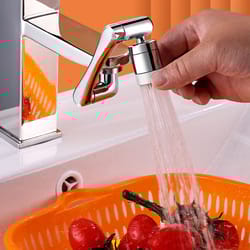 swivel robotic arm faucet extender, stainless steel universal, kitchen sink aerator, water flow mode