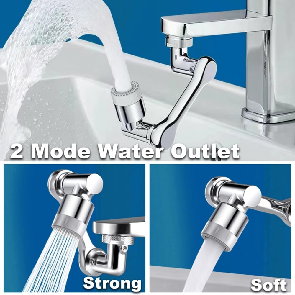 Swivel Robotic Arm Faucet Aerator Stainless Steel Faucet Extender Modes Water Tap Nozzle Kitchen Mi 1