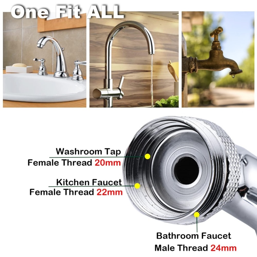 Swivel Robotic Arm Faucet Aerator Stainless Steel Faucet Extender Modes Water Tap Nozzle Kitchen Mi 2
