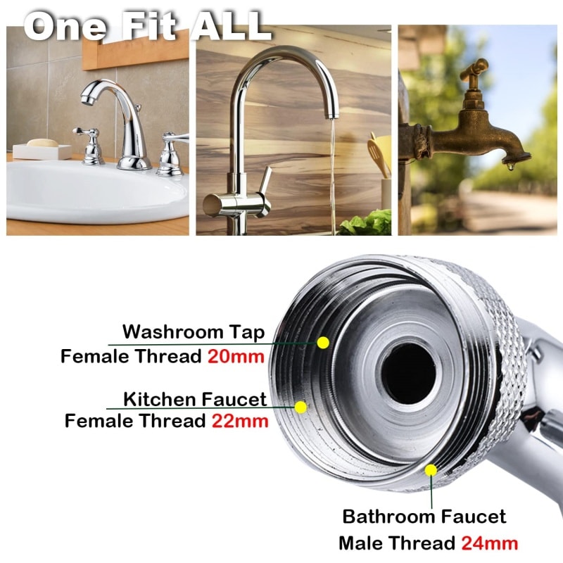 Swivel Robotic Arm Faucet Aerator Stainless Steel Faucet Extender Modes Water Tap Nozzle Kitchen Mi 2
