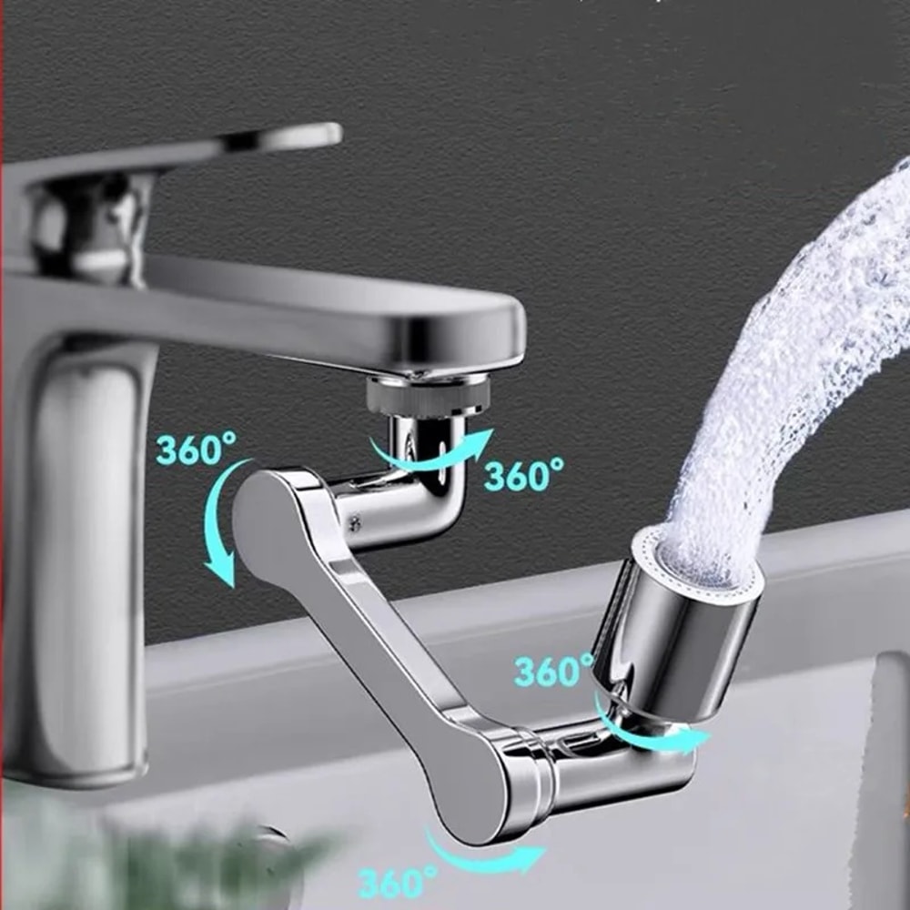 Swivel Robotic Arm Faucet Aerator Stainless Steel Faucet Extender Modes Water Tap Nozzle Kitchen Mi 3