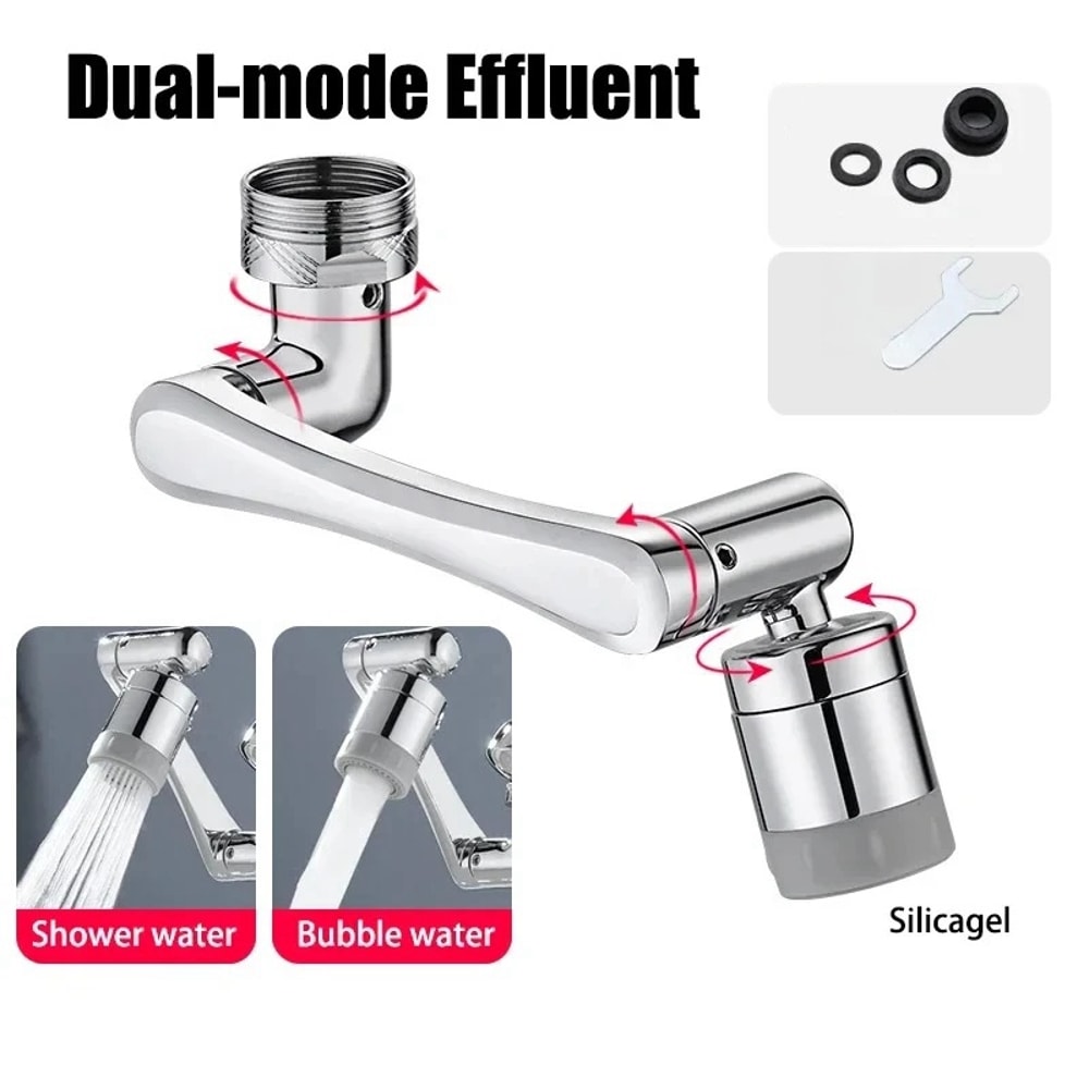 Swivel Robotic Arm Faucet Aerator Stainless Steel Faucet Extender Modes Water Tap Nozzle Kitchen Mi 7