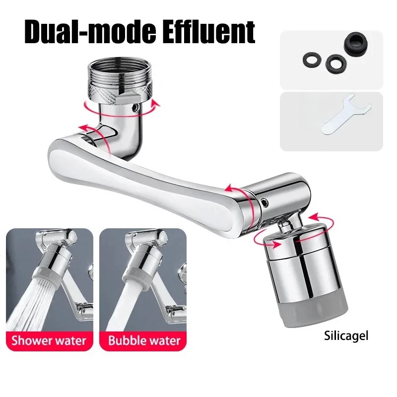 Swivel Robotic Arm Faucet Aerator Stainless Steel Faucet Extender Modes Water Tap Nozzle Kitchen Mi 7