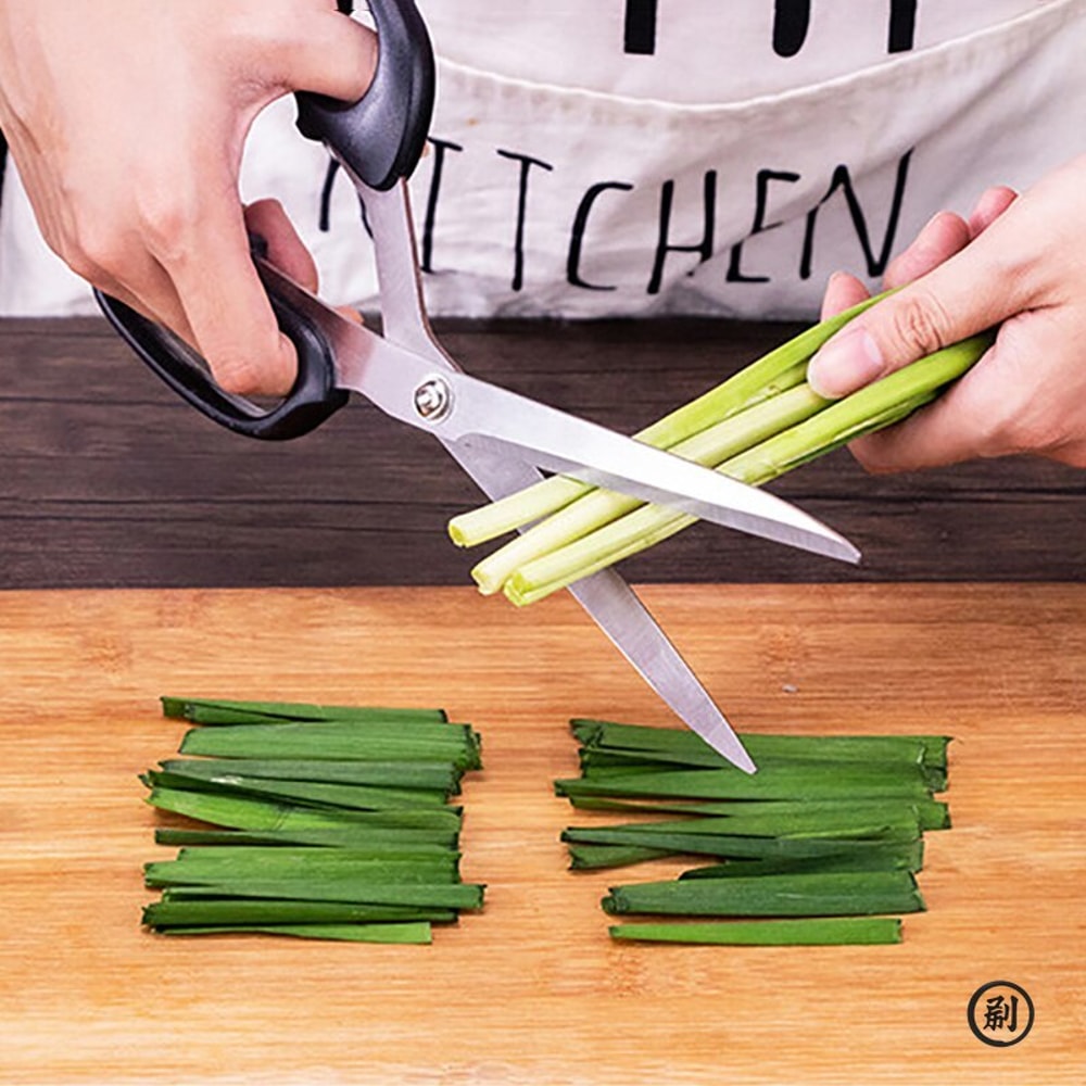 Steak Kitchen Scissors Black Gray Stainless Steel Barbecue Scissors Household Kitchen Tools 1