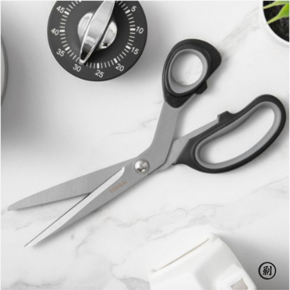 Steak Kitchen Scissors Black Gray Stainless Steel Barbecue Scissors Household Kitchen Tools 2