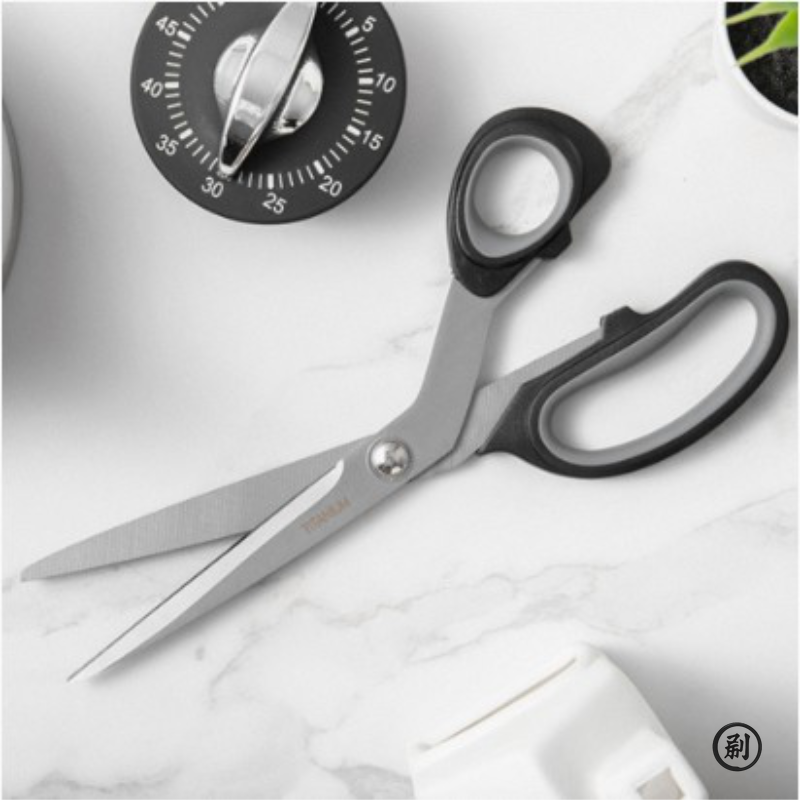 Steak Kitchen Scissors Black Gray Stainless Steel Barbecue Scissors Household Kitchen Tools 2