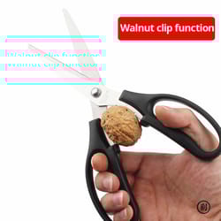 steak kitchen scissors, black gray stainless steel barbecue scissors, household kitchen tools