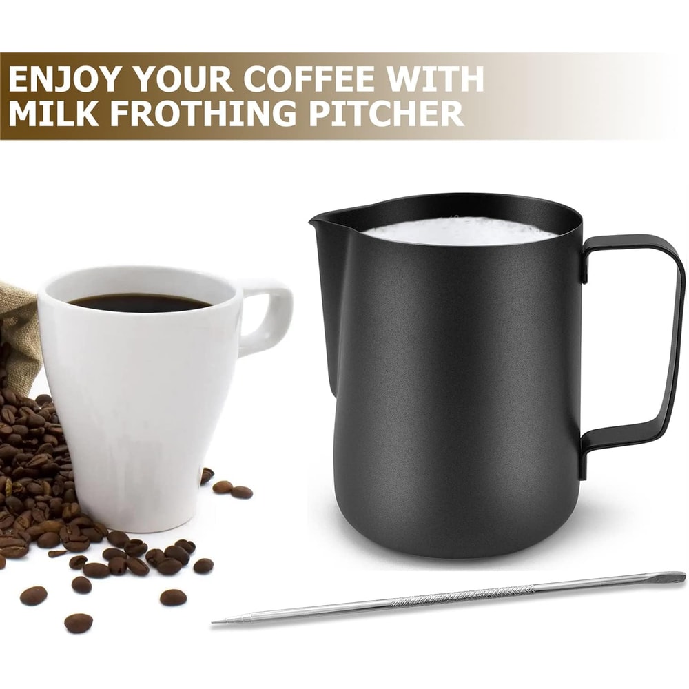 Stainless Steel Milk Frothing Pitcher for Espresso Machines Latte Art Cappuccino Steaming Pitcher