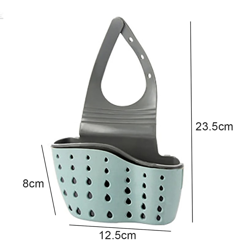 Adjustable Home Storage Drain Basket Kitchen Sink Holder Soap Sponge Shelf Hanging Drain Basket Bag 5