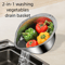 Rice Washing Bowl Stainless Steel Strainer Colander For Rice And Fruit Vegetable Cleaning 1