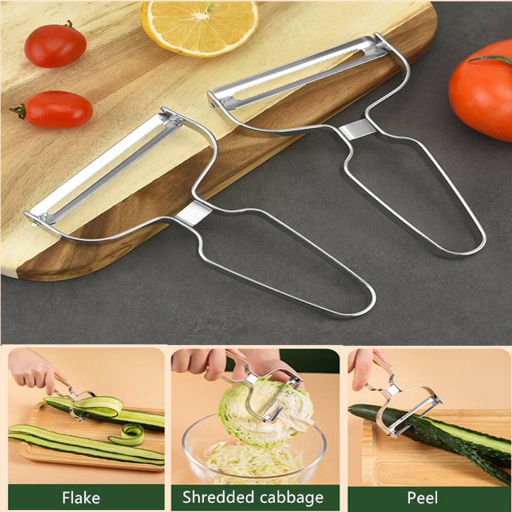 Stainless Steel Peeler Vegetables Fruit Knife Potato Graters Salad Slicer Kitchen Accessories Wide 3