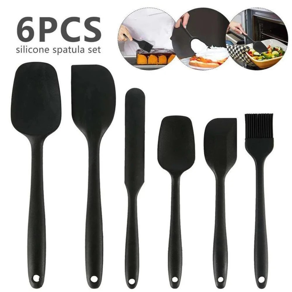 Food Grade Silicone Spatula Set Non Stick Heat Resistant Turner For Cooking Baking Mixing 0
