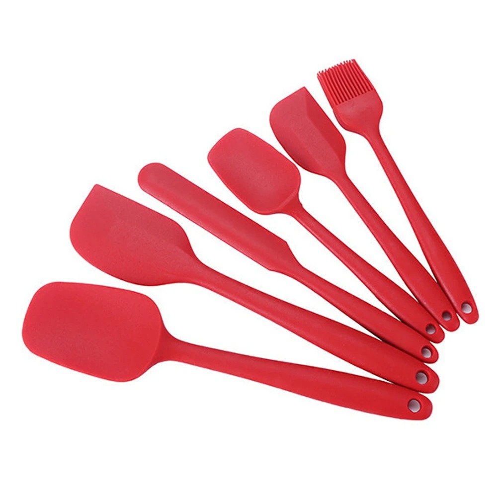 Food Grade Silicone Spatula Set Non Stick Heat Resistant Turner For Cooking Baking Mixing 7