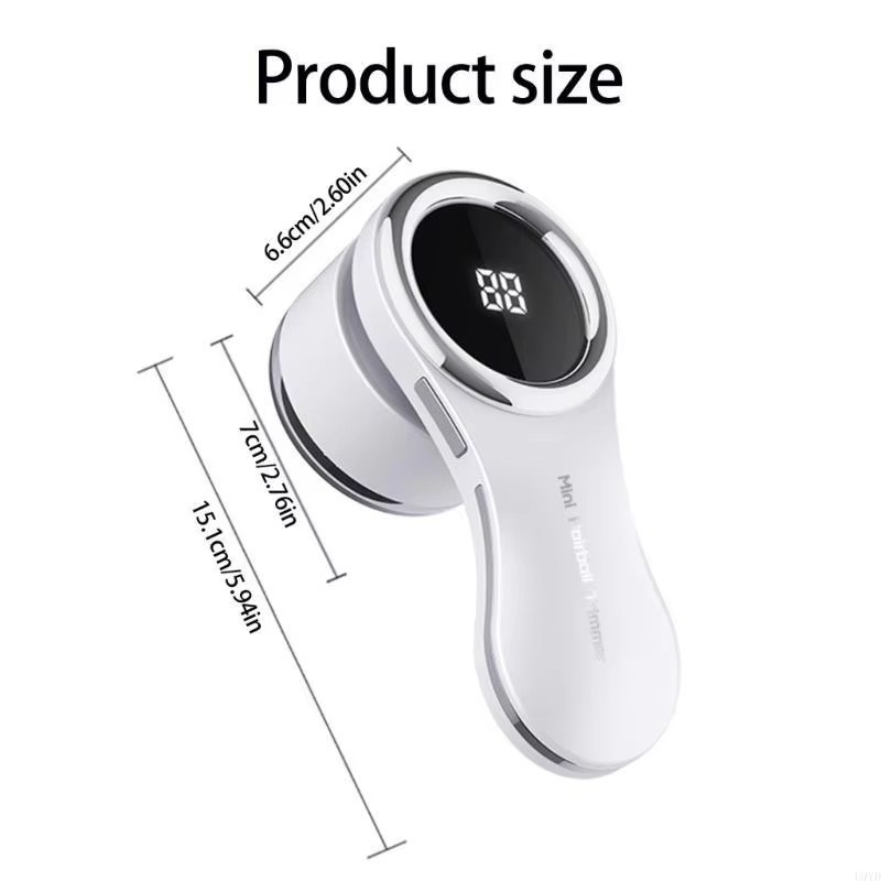 Portable Clothes Fuzz Remover Electric Lint Shaver LCD Display USB Rechargeable Fabric Shaver 4