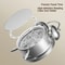Twin Bell Loud Alarm Clock With Metal Frame And 3D Dial Battery Operated Desk Table Clock With Back 2