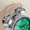 Twin Bell Loud Alarm Clock With Metal Frame And 3D Dial Battery Operated Desk Table Clock With Back 3