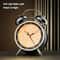 Twin Bell Loud Alarm Clock With Metal Frame And 3D Dial Battery Operated Desk Table Clock With Back 4