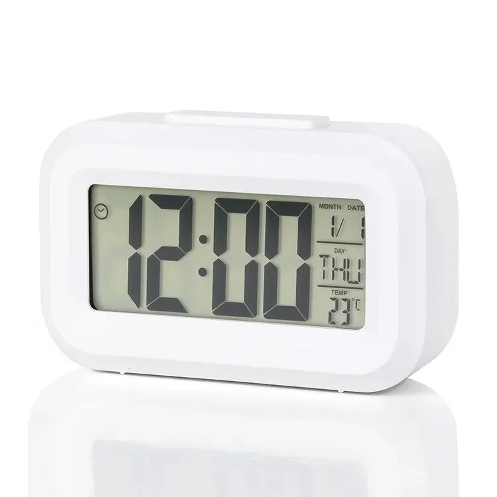 Snooze LED Digital Alarm Clock with Backlight and Data Time Calendar Multifunctional Desk Clock