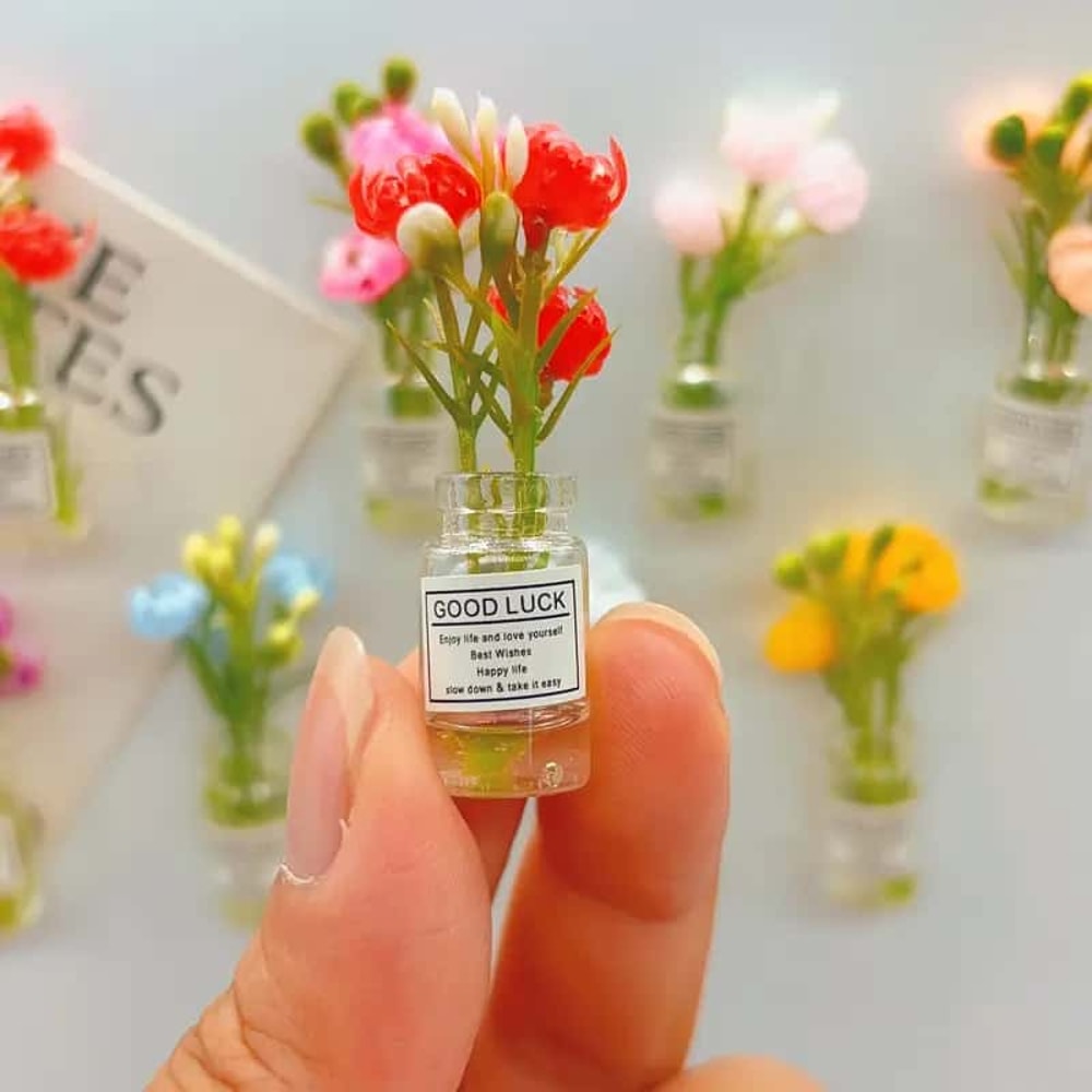 Cute Mini Small Vase Magnets Fun 3D Refrigerator Accessories Kitchen Decoration