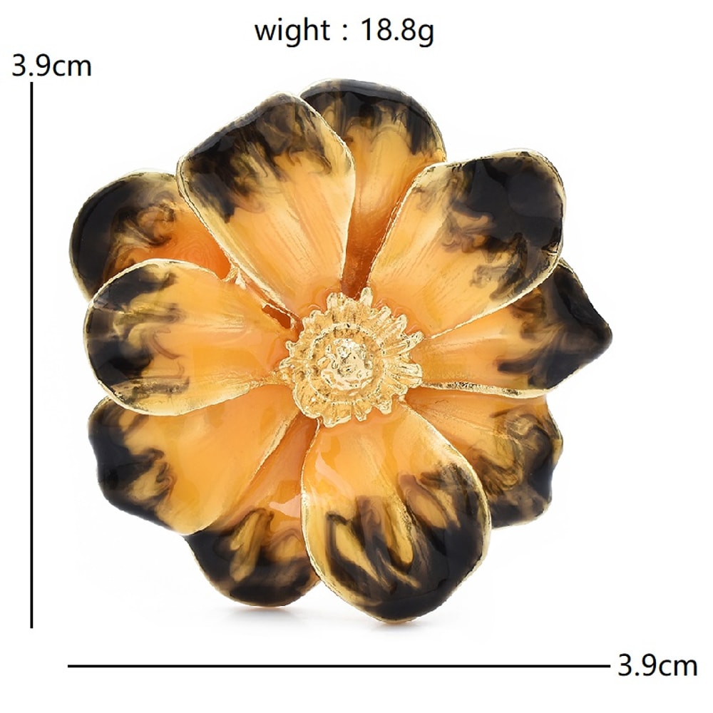 Beautiful Enamel Flower Brooches For Women Unisex Plant Brooch Pins Gifts For Party And Office 1