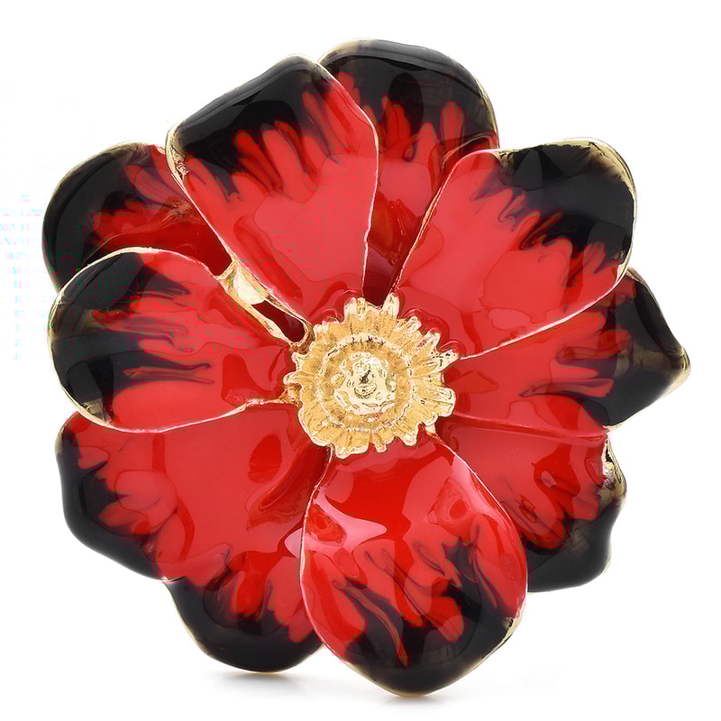 Beautiful Enamel Flower Brooches For Women Unisex Plant Brooch Pins Gifts For Party And Office 2