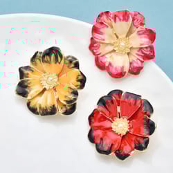 beautiful enamel flower brooches for women unisex plant brooch pins gifts for party and office